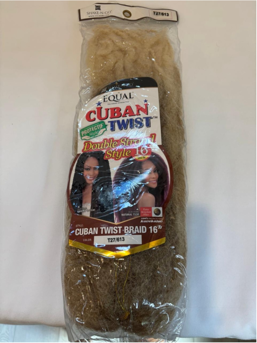 Women's Shake-N-Go Cuban Twist Braid Hair Extensions 16" T27/613 #C163